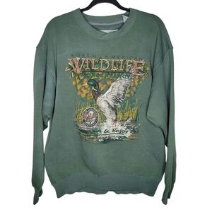 Vintage 90s North American Wildlife Conservancy Van Heusen Crewneck Sweatshirt